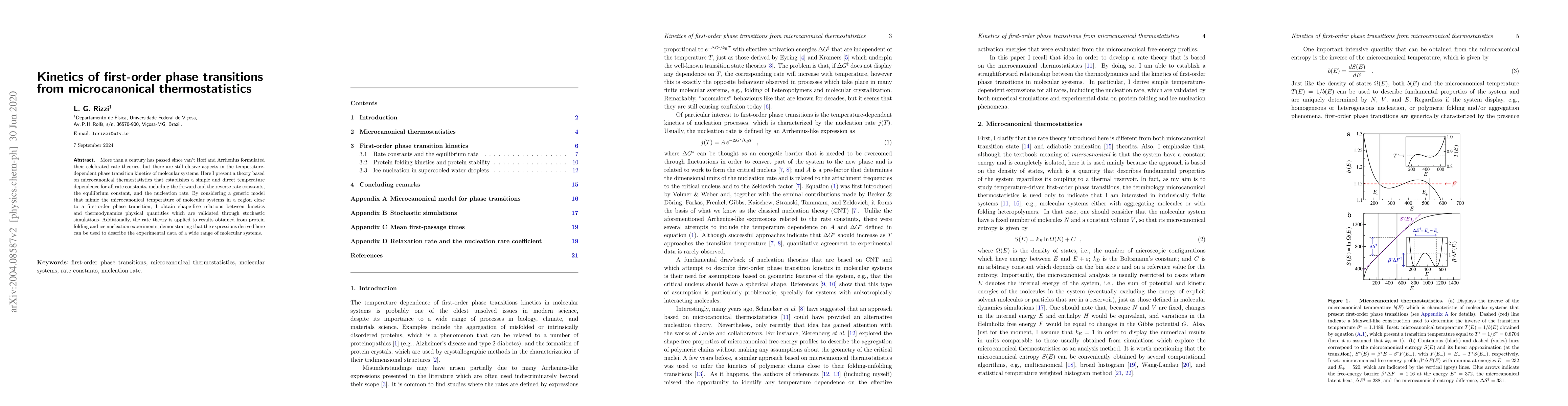 Thumbnail for Kinetics of first-order phase transitions from microcanonical
  thermostatistics