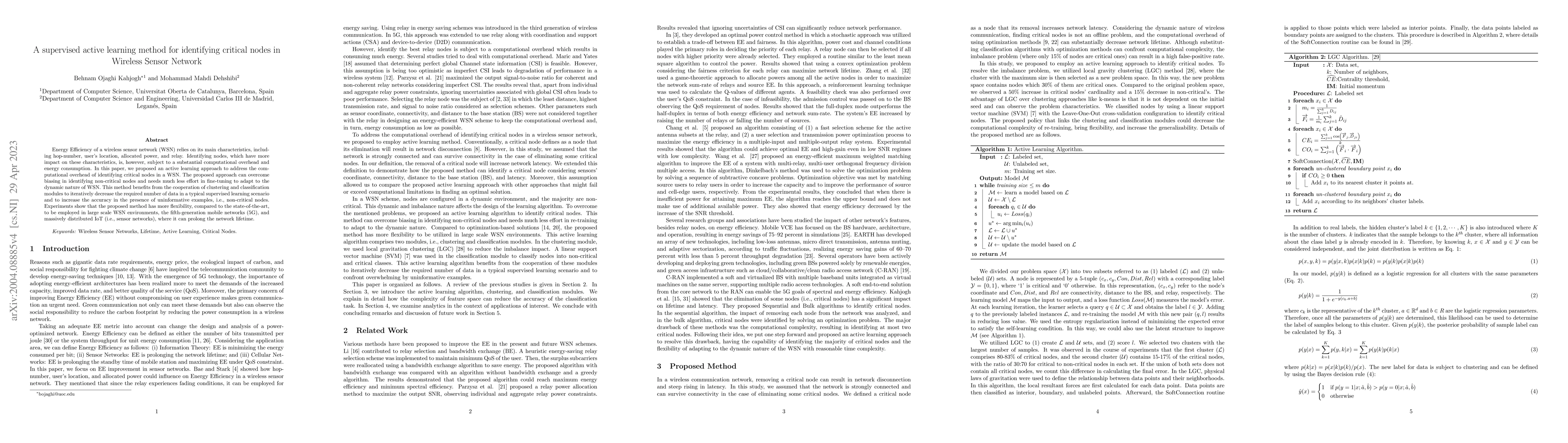 Thumbnail for A supervised active learning method for identifying critical nodes in
  Wireless Sensor Network