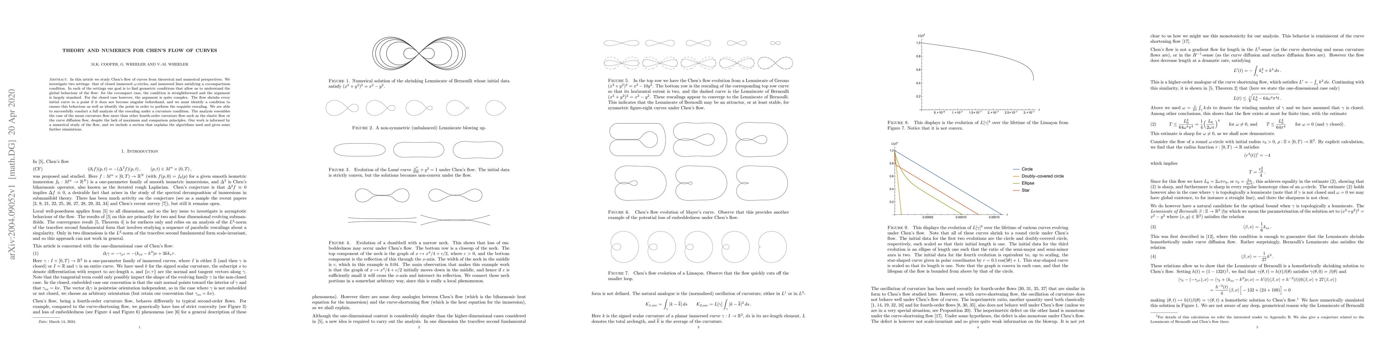 Thumbnail for Theory and numerics for Chen's flow of curves