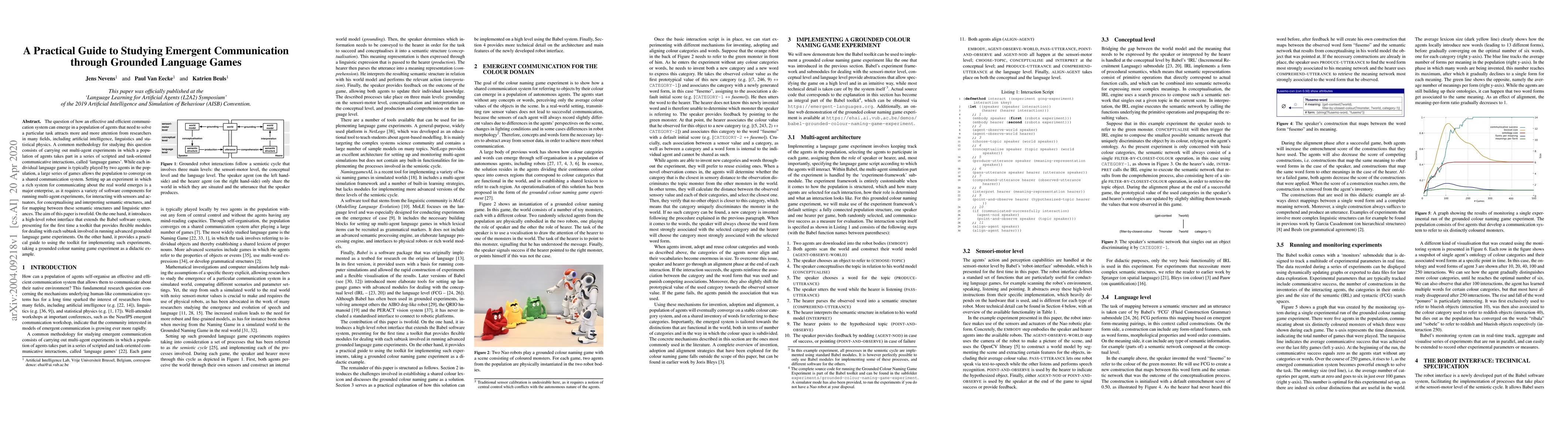 Thumbnail for A Practical Guide to Studying Emergent Communication through Grounded
  Language Games