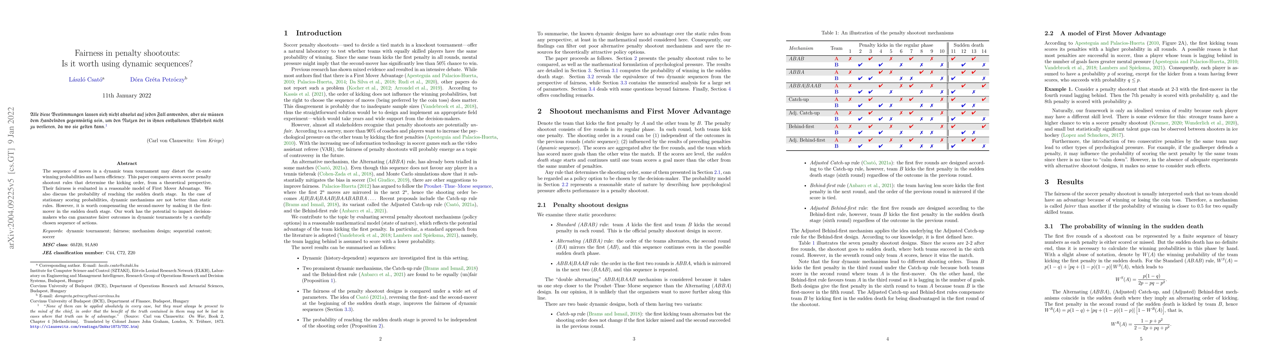 Thumbnail for Fairness in penalty shootouts: Is it worth using dynamic sequences?
