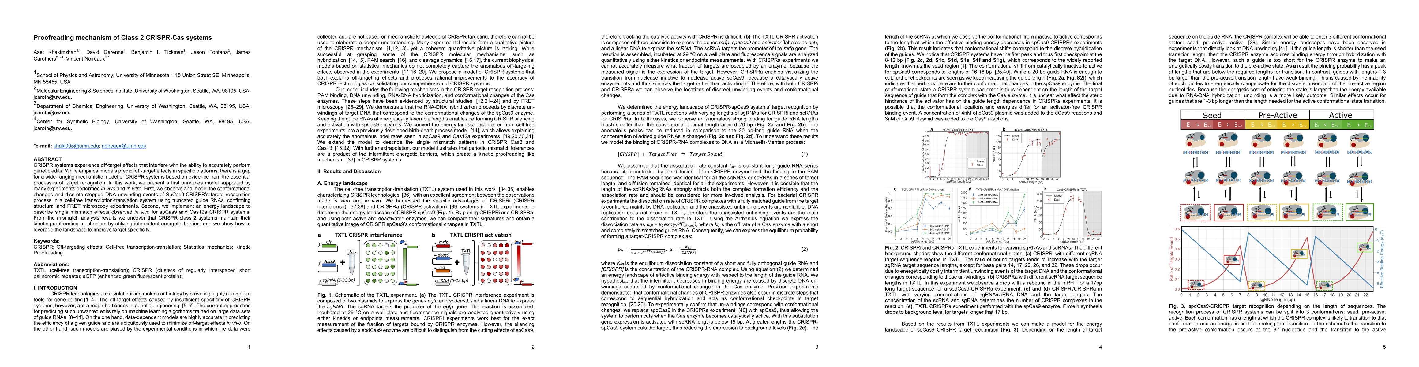 Thumbnail for Proofreading mechanism of Class 2 CRISPR-Cas systems