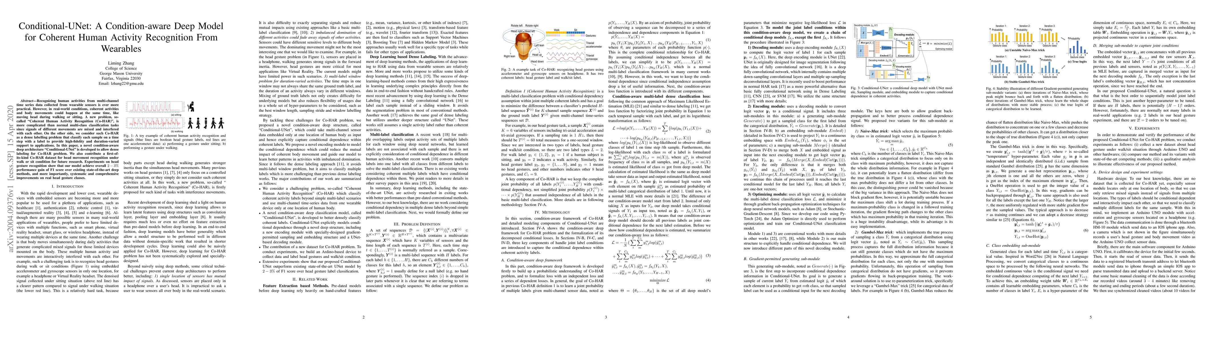 Thumbnail for Conditional-UNet: A Condition-aware Deep Model for Coherent Human
  Activity Recognition From Wearables
