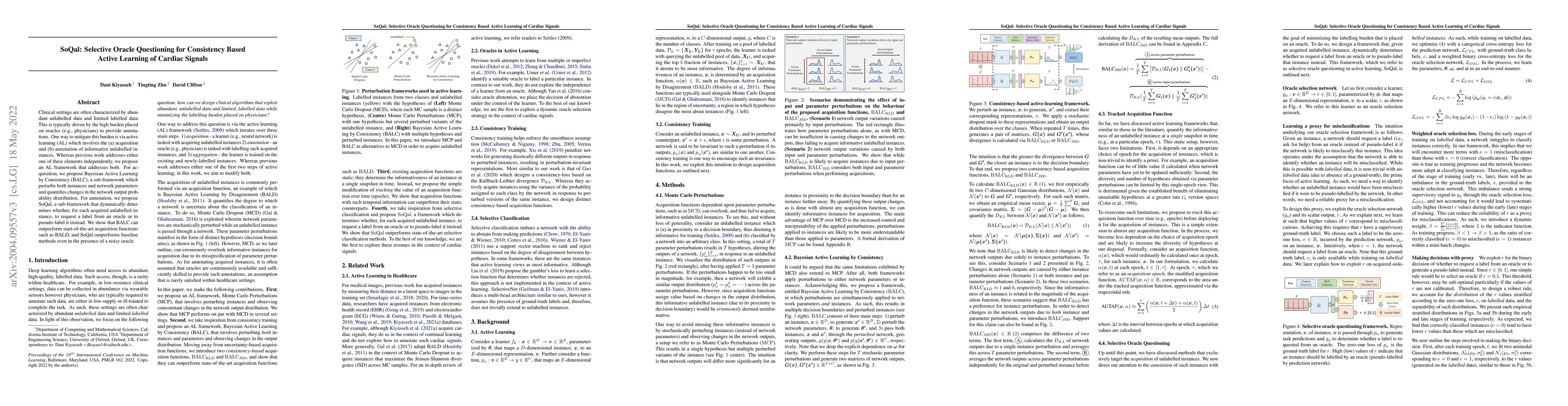 Thumbnail for SoQal: Selective Oracle Questioning for Consistency Based Active
  Learning of Cardiac Signals