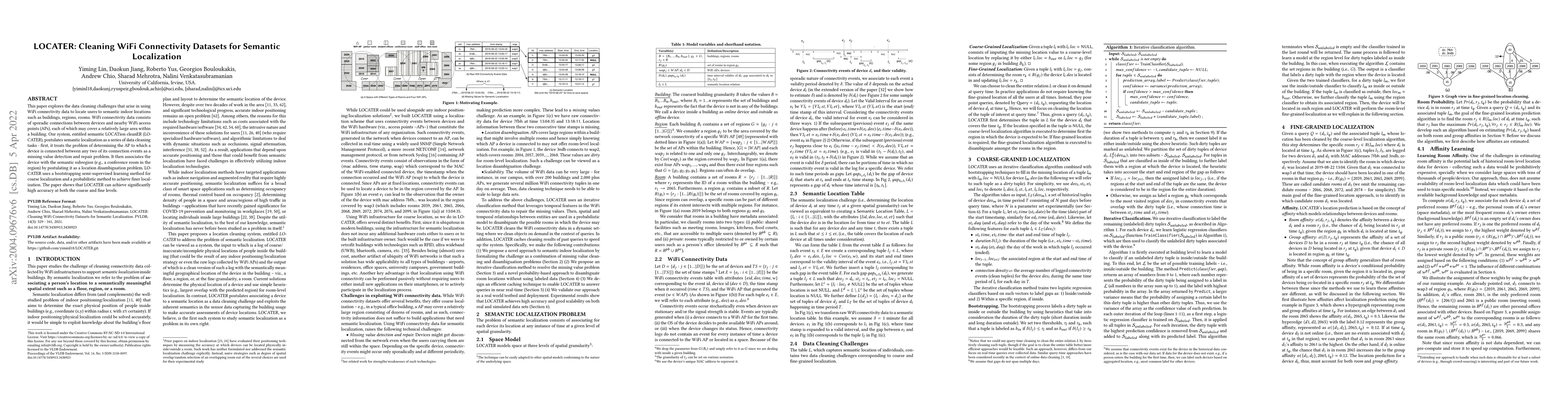 Thumbnail for LOCATER: Cleaning WiFi Connectivity Datasets for Semantic Localization