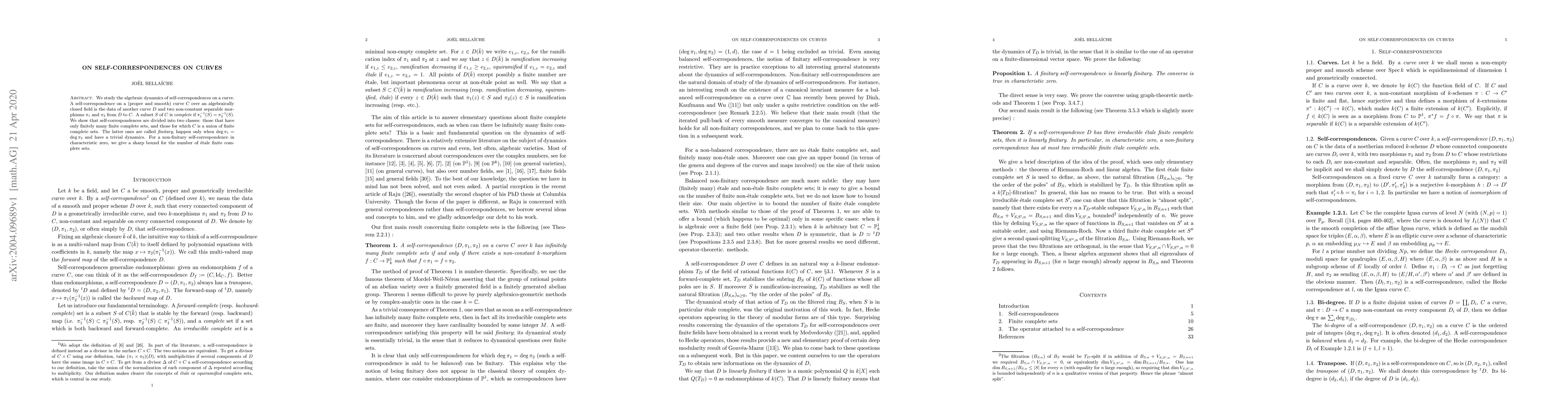 Thumbnail for On self-correspondences on curves
