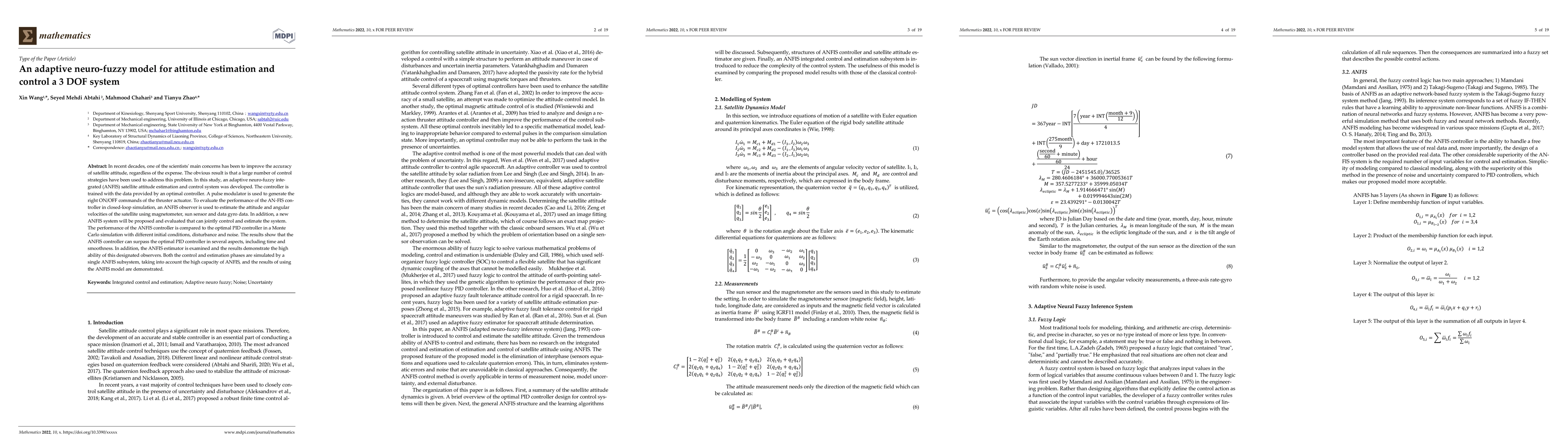 Thumbnail for An adaptive neuro-fuzzy model for attitude estimation and 2 control a 3
  DOF system