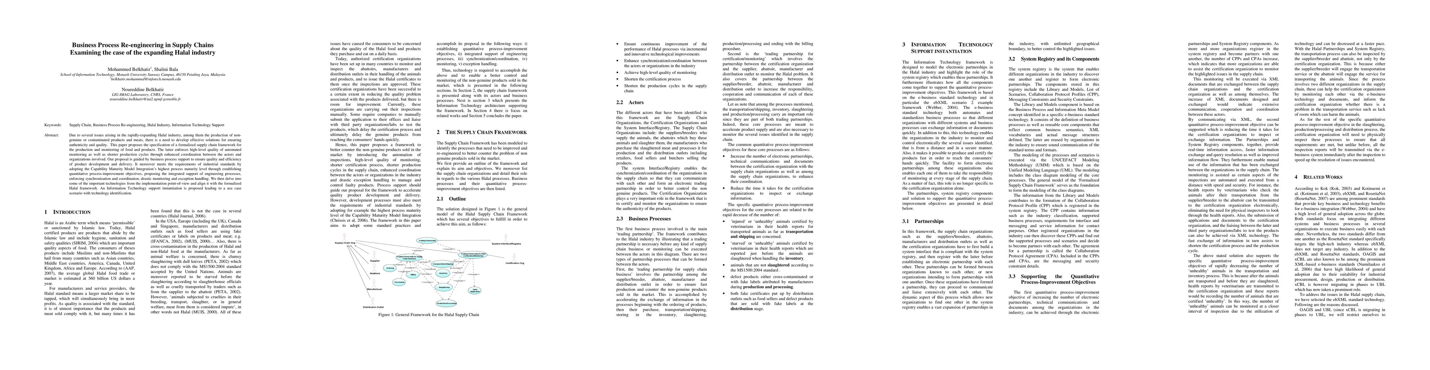 Thumbnail for Business Process Re-engineering in Supply Chains Examining the case of
  the expanding Halal industry