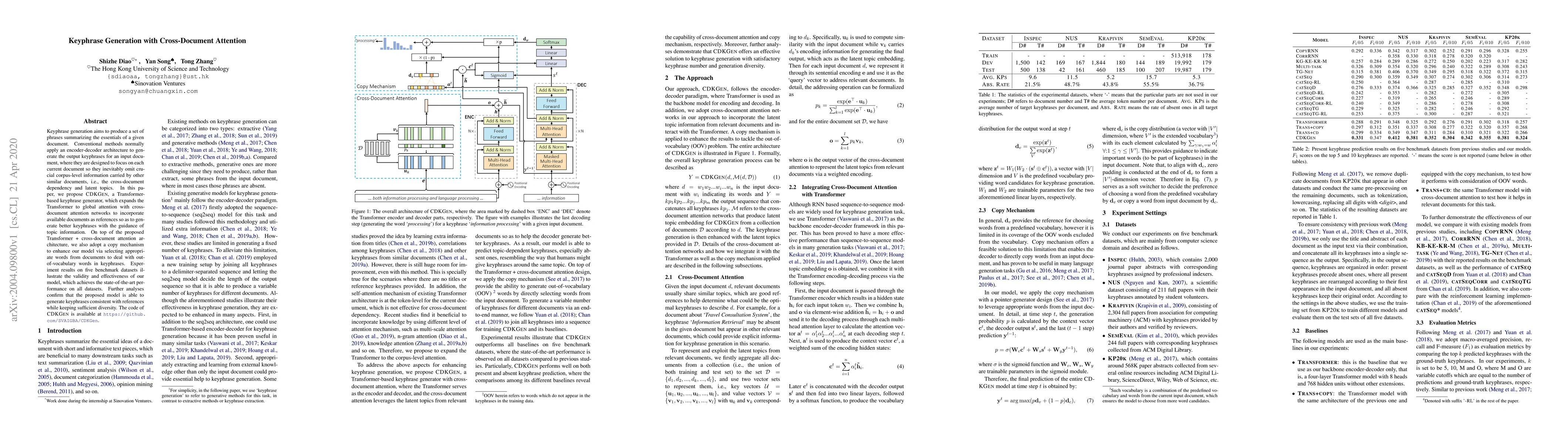 Thumbnail for Keyphrase Generation with Cross-Document Attention