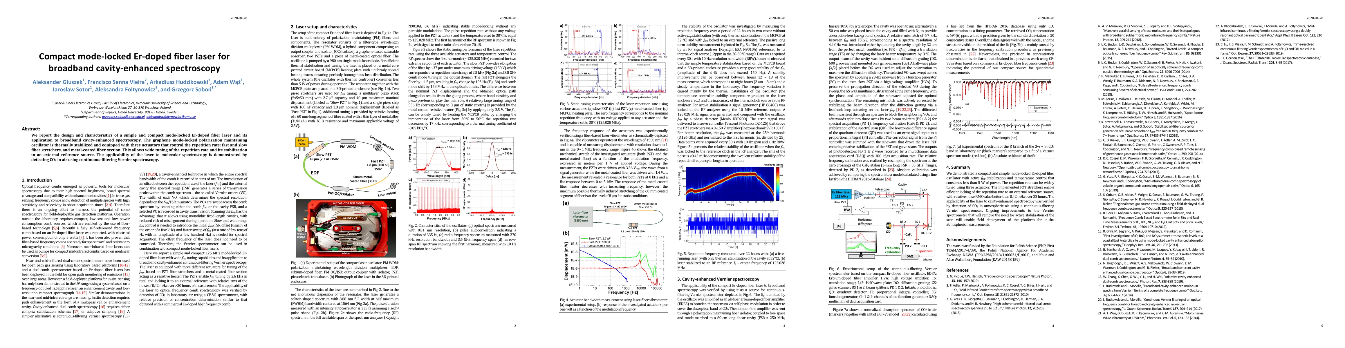 Thumbnail for Compact mode-locked Er-doped fiber laser for broadband cavity-enhanced
  spectroscopy