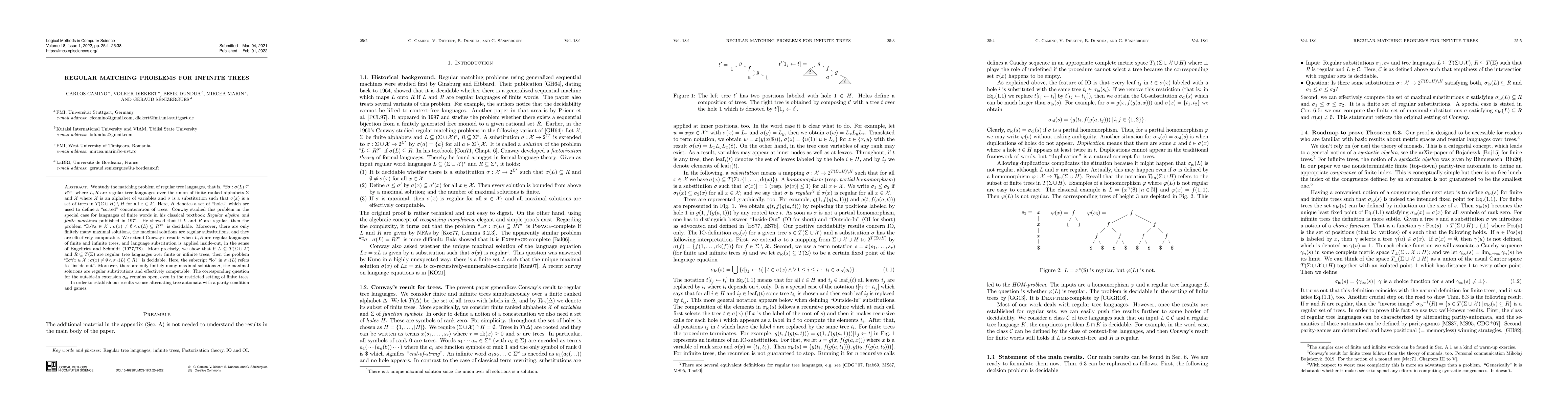 Thumbnail for Regular matching problems for infinite trees