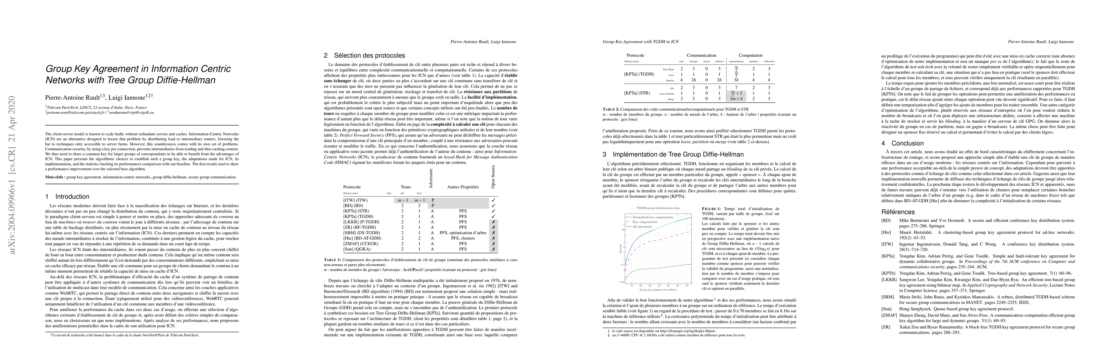 Thumbnail for Group Key Agreement in Information Centric Networks with Tree Group
  Diffie-Hellman