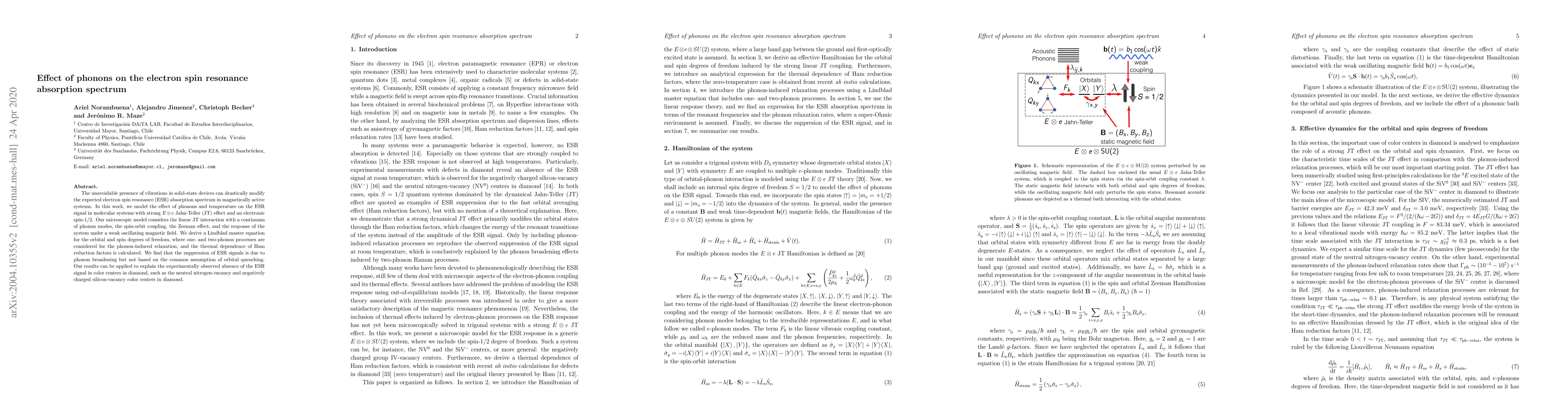 Thumbnail for Effect of phonons on the electron spin resonance absorption spectrum