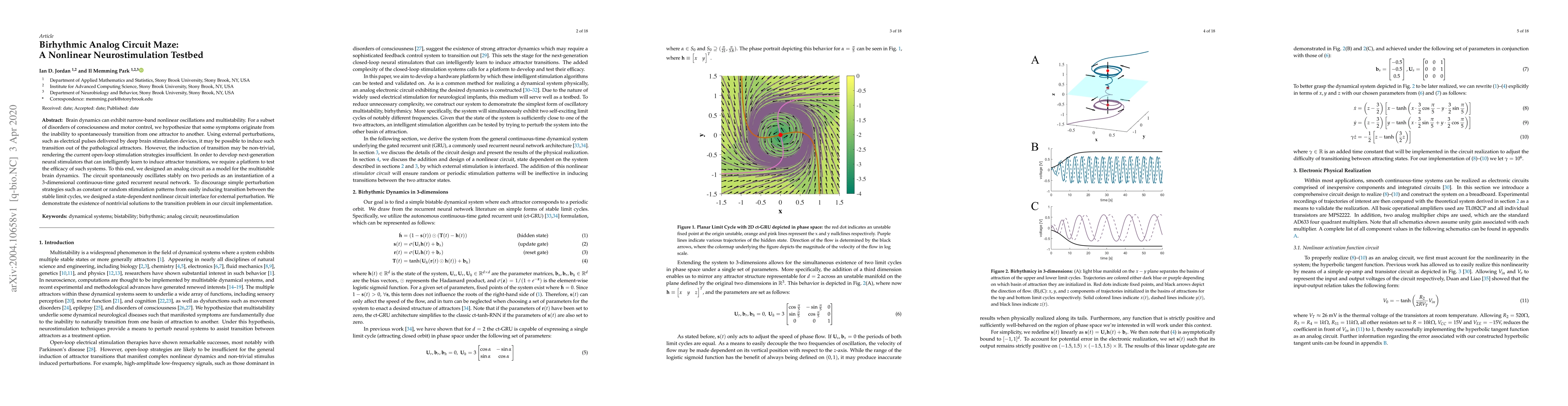 Thumbnail for Birhythmic Analog Circuit Maze: A Nonlinear Neurostimulation Testbed