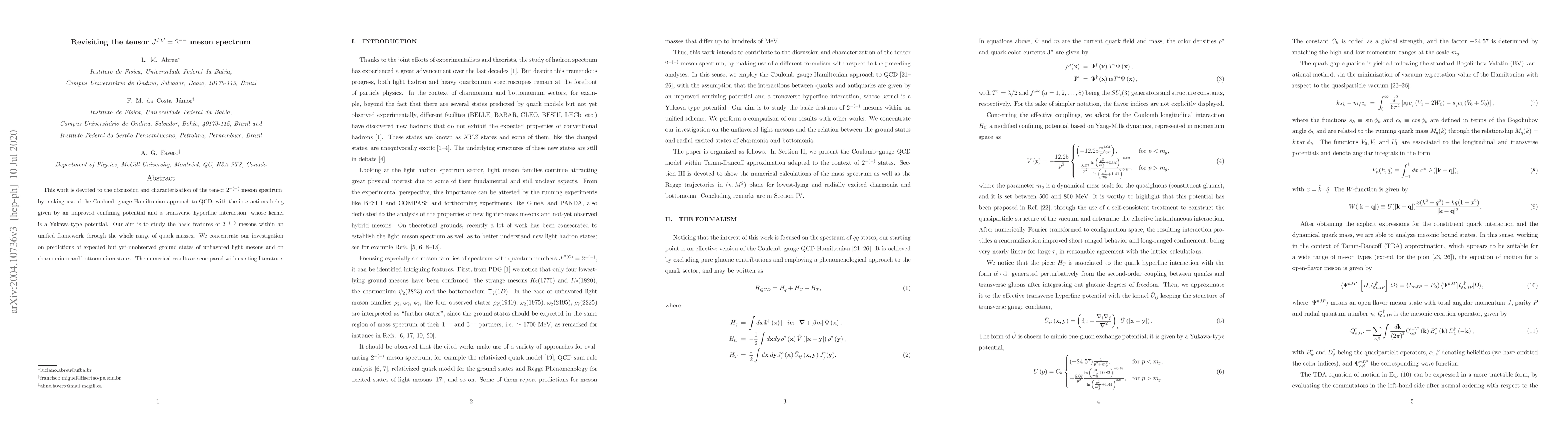 Thumbnail for Revisiting the tensor $J^{PC} = 2^{--}$ meson spectrum