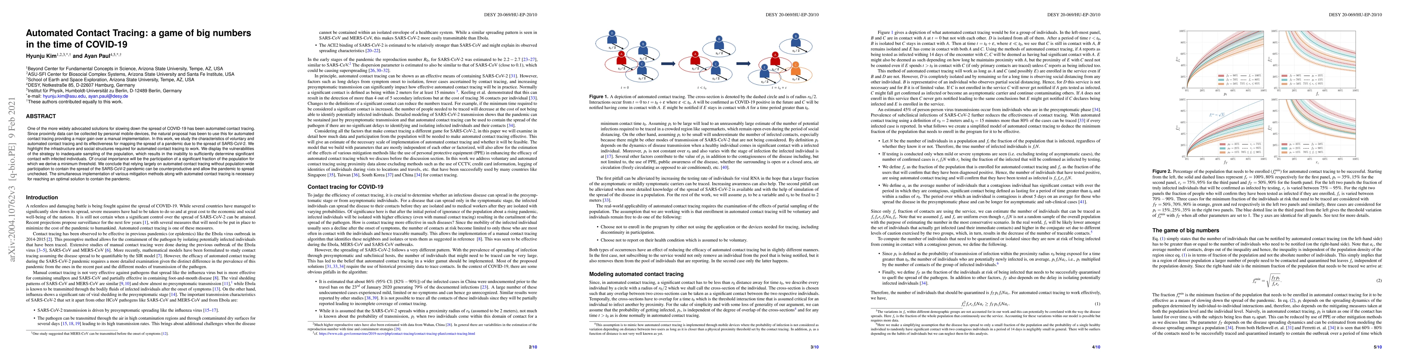 Thumbnail for Automated Contact Tracing: a game of big numbers in the time of COVID-19