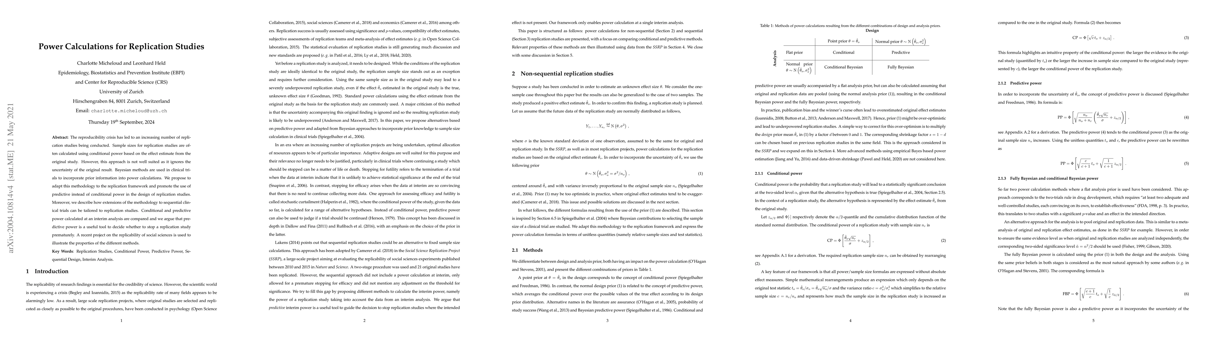 Thumbnail for Power Calculations for Replication Studies