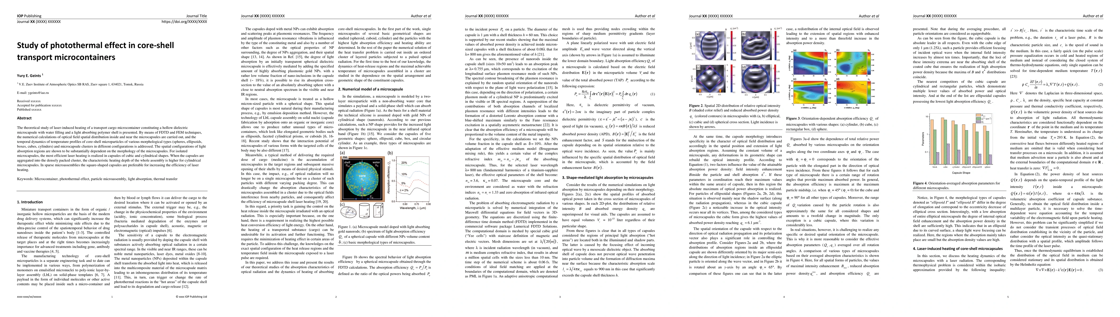 Thumbnail for Study of photothermal effect in core-shell transport microcontainers