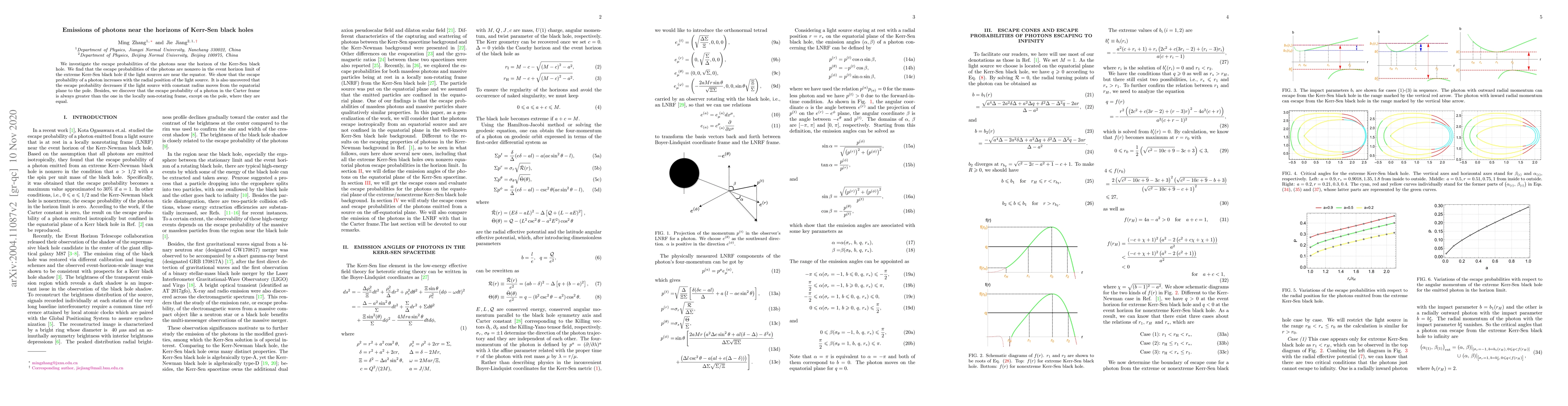 Thumbnail for Emissions of photons near the horizons of Kerr-Sen black holes