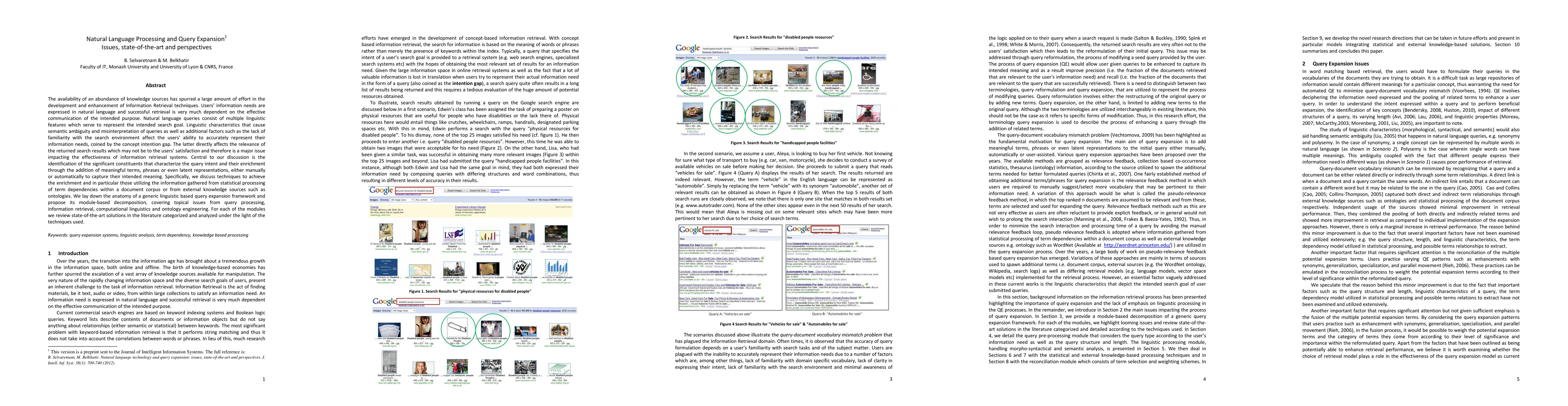 Thumbnail for Natural language technology and query expansion: issues,
  state-of-the-art and perspectives