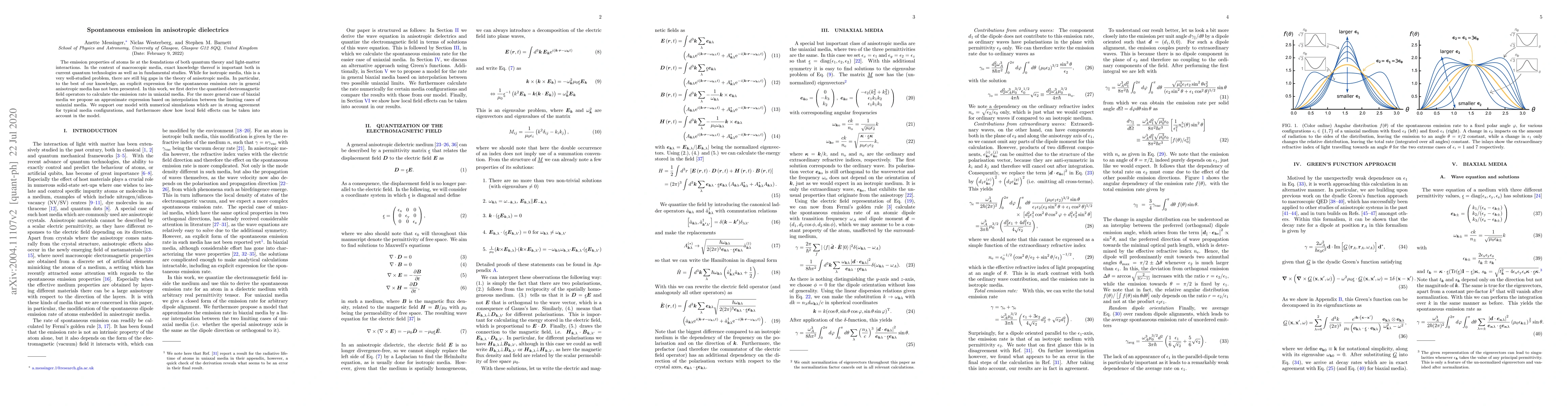 Thumbnail for Spontaneous emission in anisotropic dielectrics