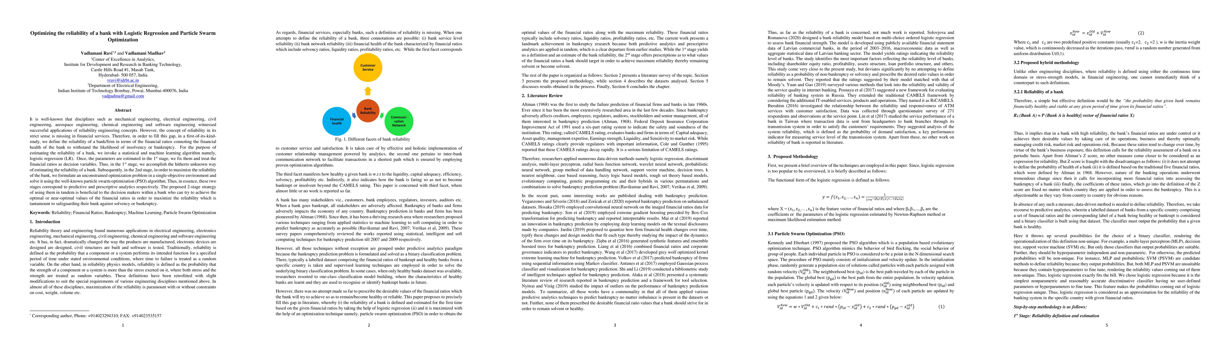 Thumbnail for Optimizing the reliability of a bank with Logistic Regression and
  Particle Swarm Optimization