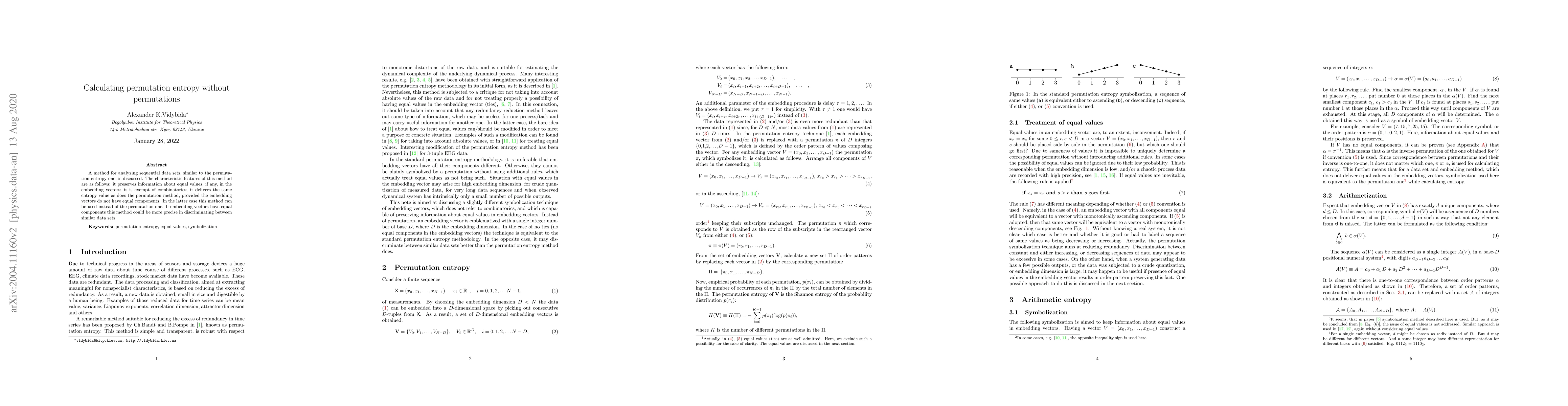 Thumbnail for Calculating permutation entropy without permutations