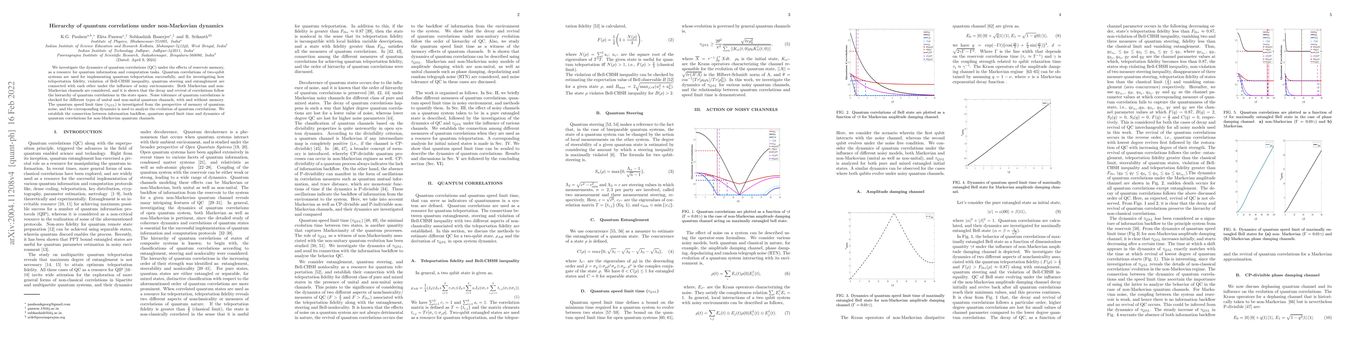 Thumbnail for Hierarchy of quantum correlations under non-Markovian dynamics