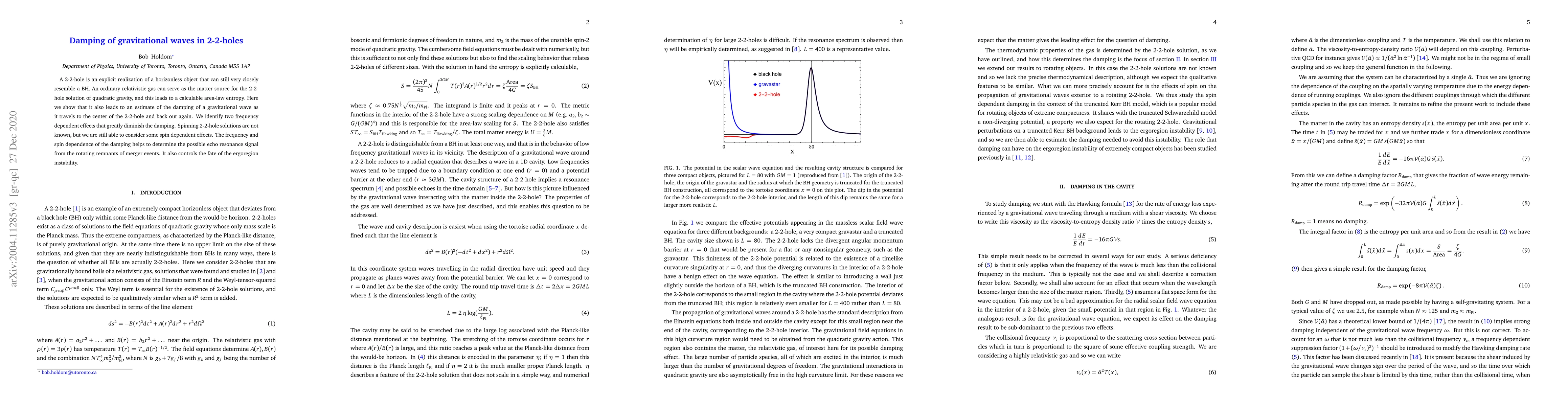 Thumbnail for Damping of gravitational waves in 2-2-holes