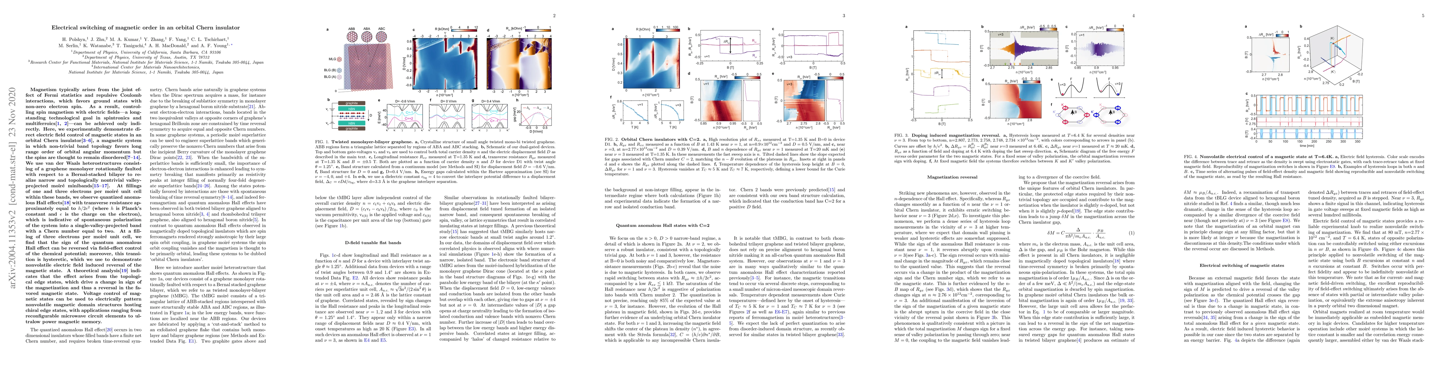 Thumbnail for Electrical switching of magnetic order in an orbital Chern insulator