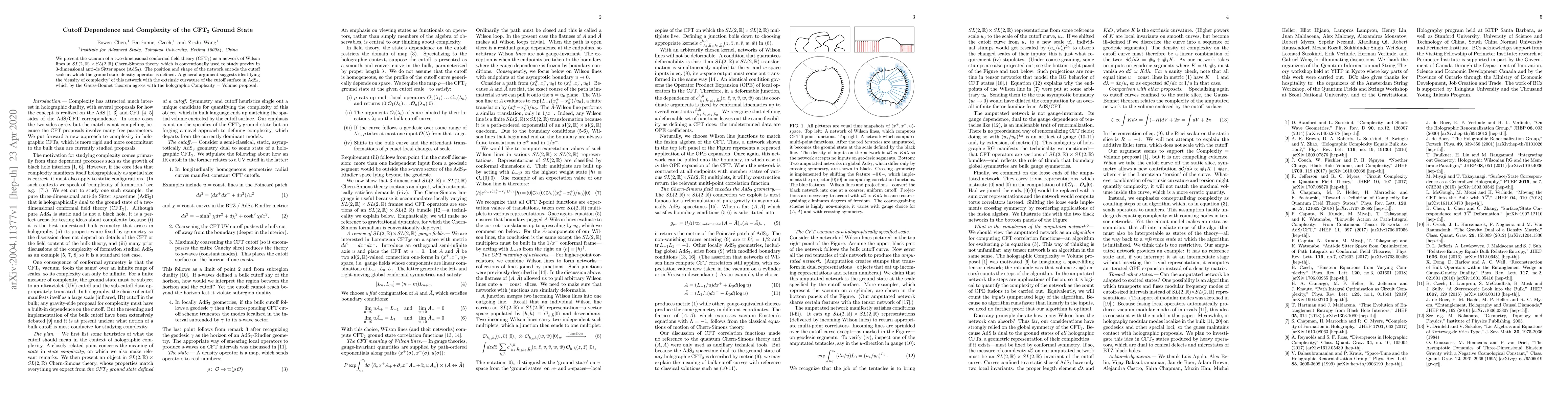 Thumbnail for Cutoff Dependence and Complexity of the CFT$_2$ Ground State