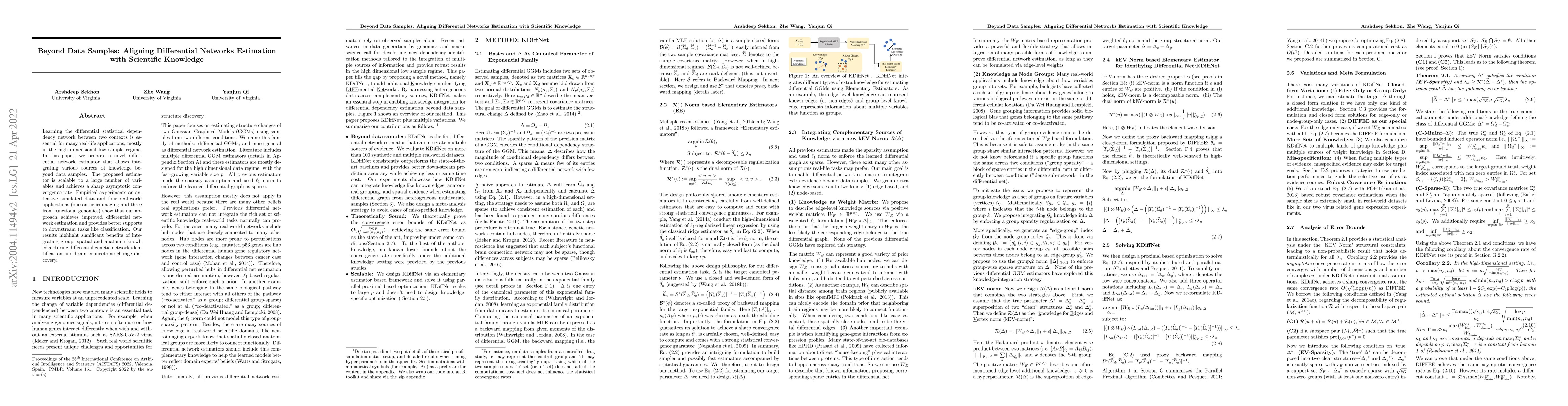 Thumbnail for Beyond Data Samples: Aligning Differential Networks Estimation with
  Scientific Knowledge