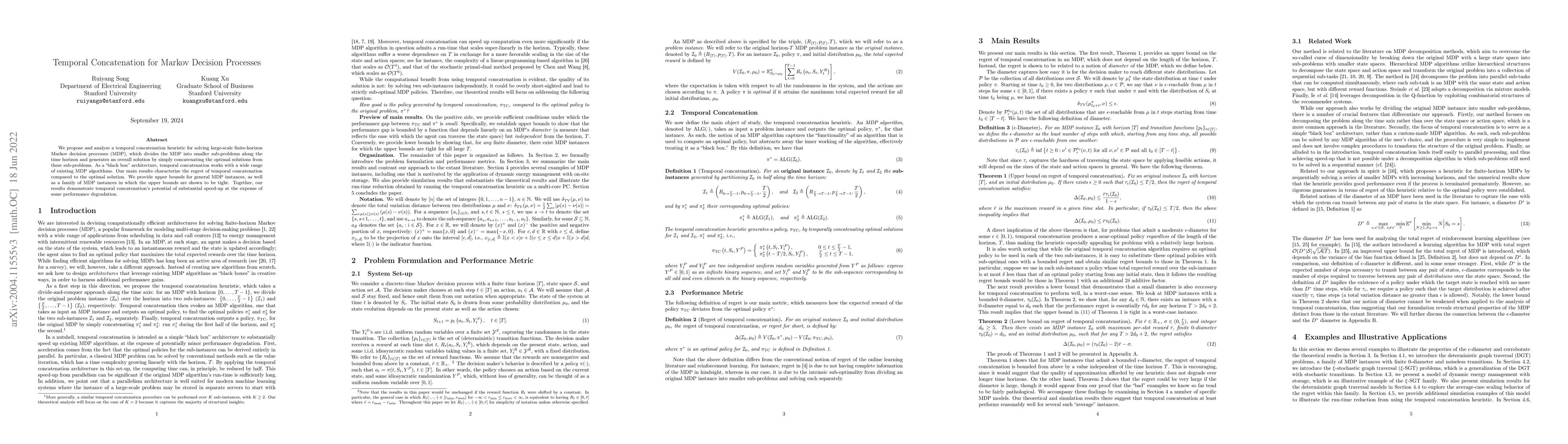 Thumbnail for Temporal Concatenation for Markov Decision Processes