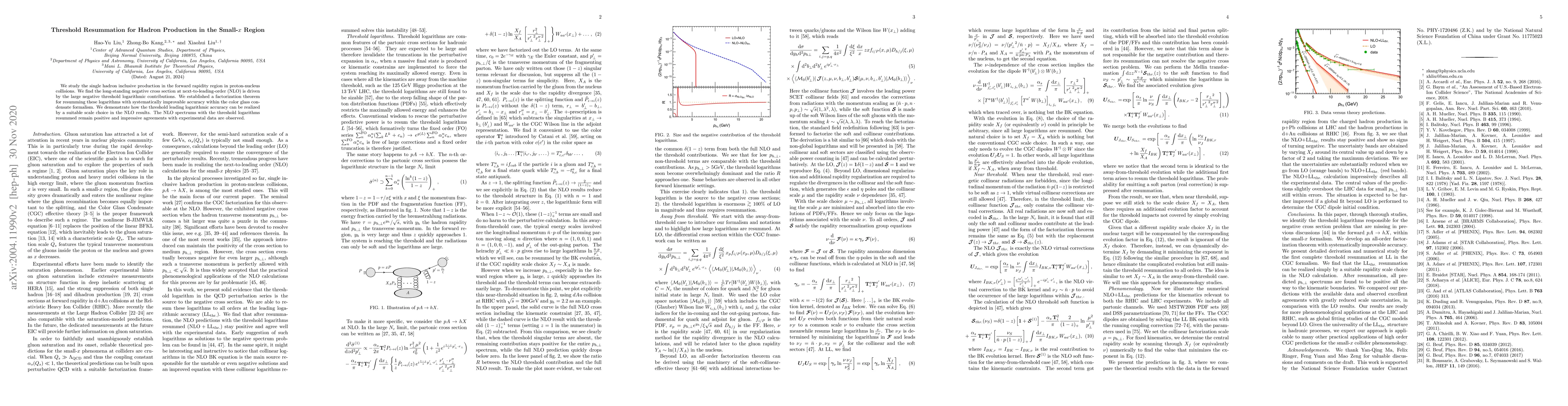 Thumbnail for Threshold Resummation for Hadron Production in the Small-$x$ Region