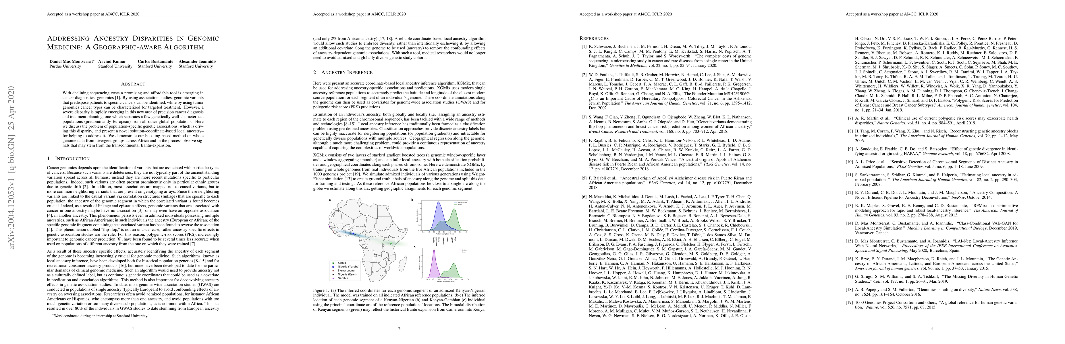 Thumbnail for Addressing Ancestry Disparities in Genomic Medicine: A Geographic-aware
  Algorithm