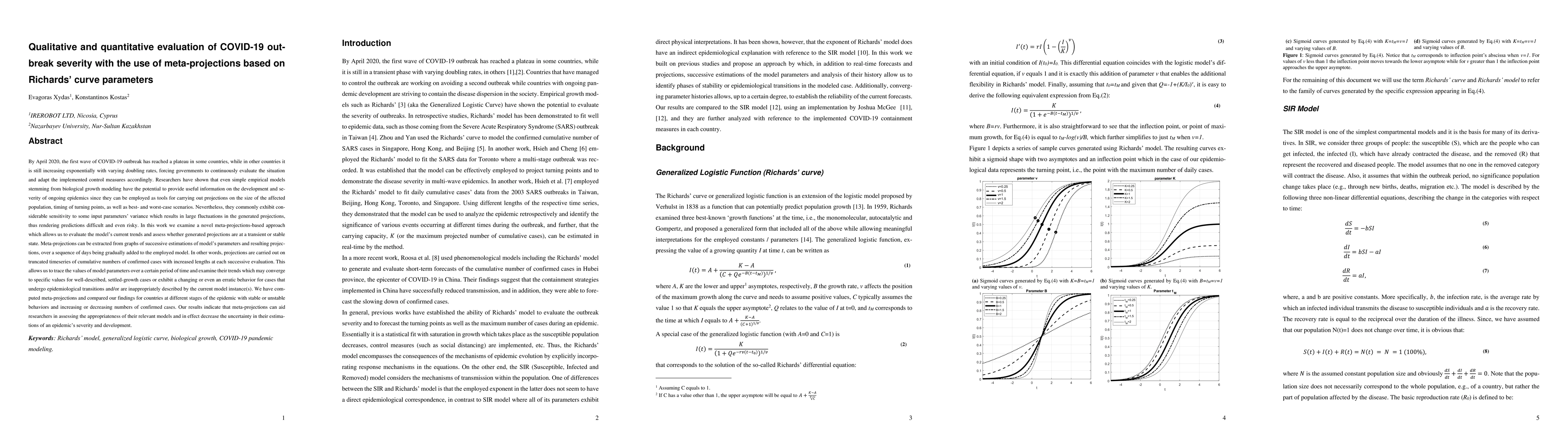 Thumbnail for Qualitative and quantitative evaluation of COVID-19 outbreak severity
  with the use of meta-projections based on Richards' curve parameters