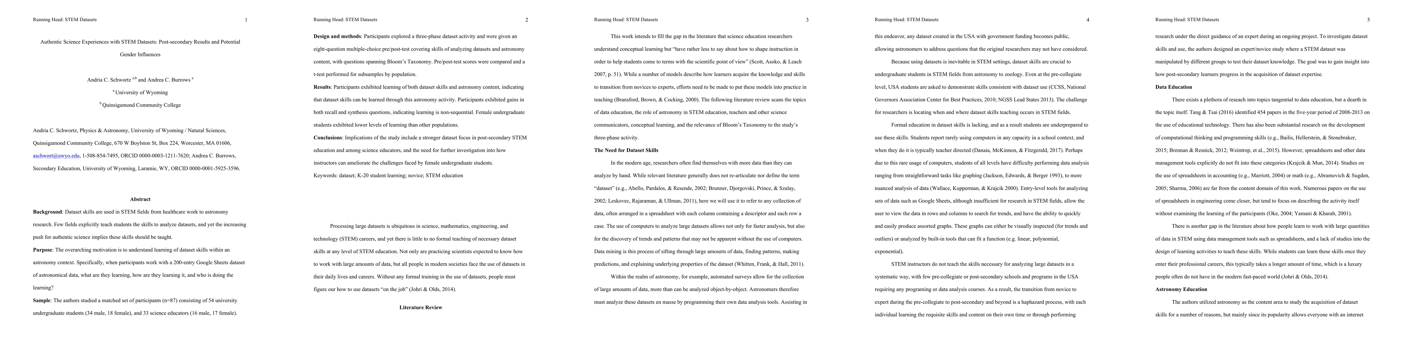 Thumbnail for Authentic Science Experiences with STEM Datasets: Post-secondary Results
  and Potential Gender Influences