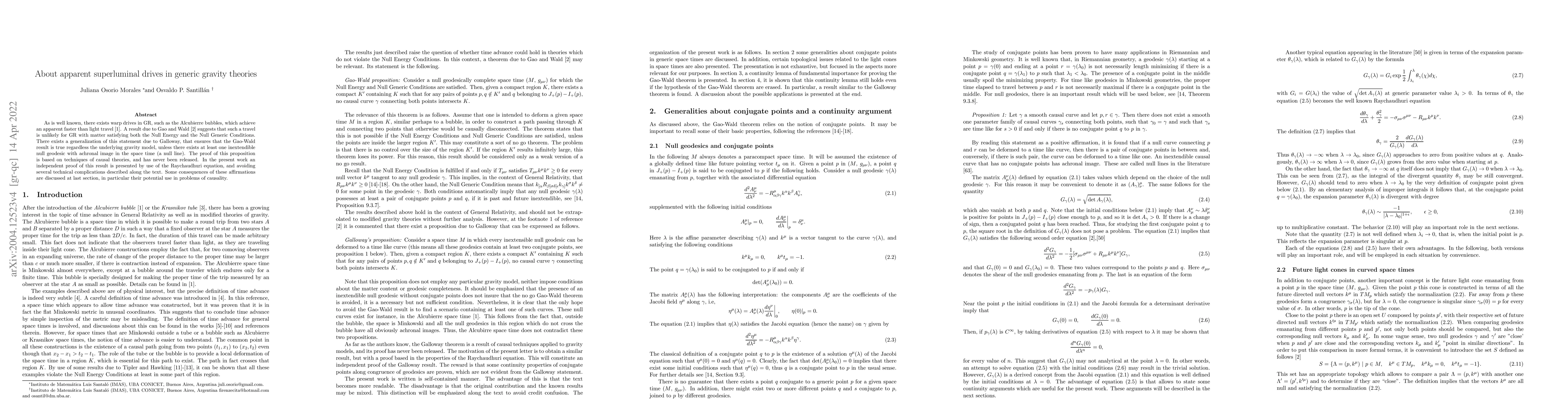 Thumbnail for About apparent superluminal drives in generic gravity theories