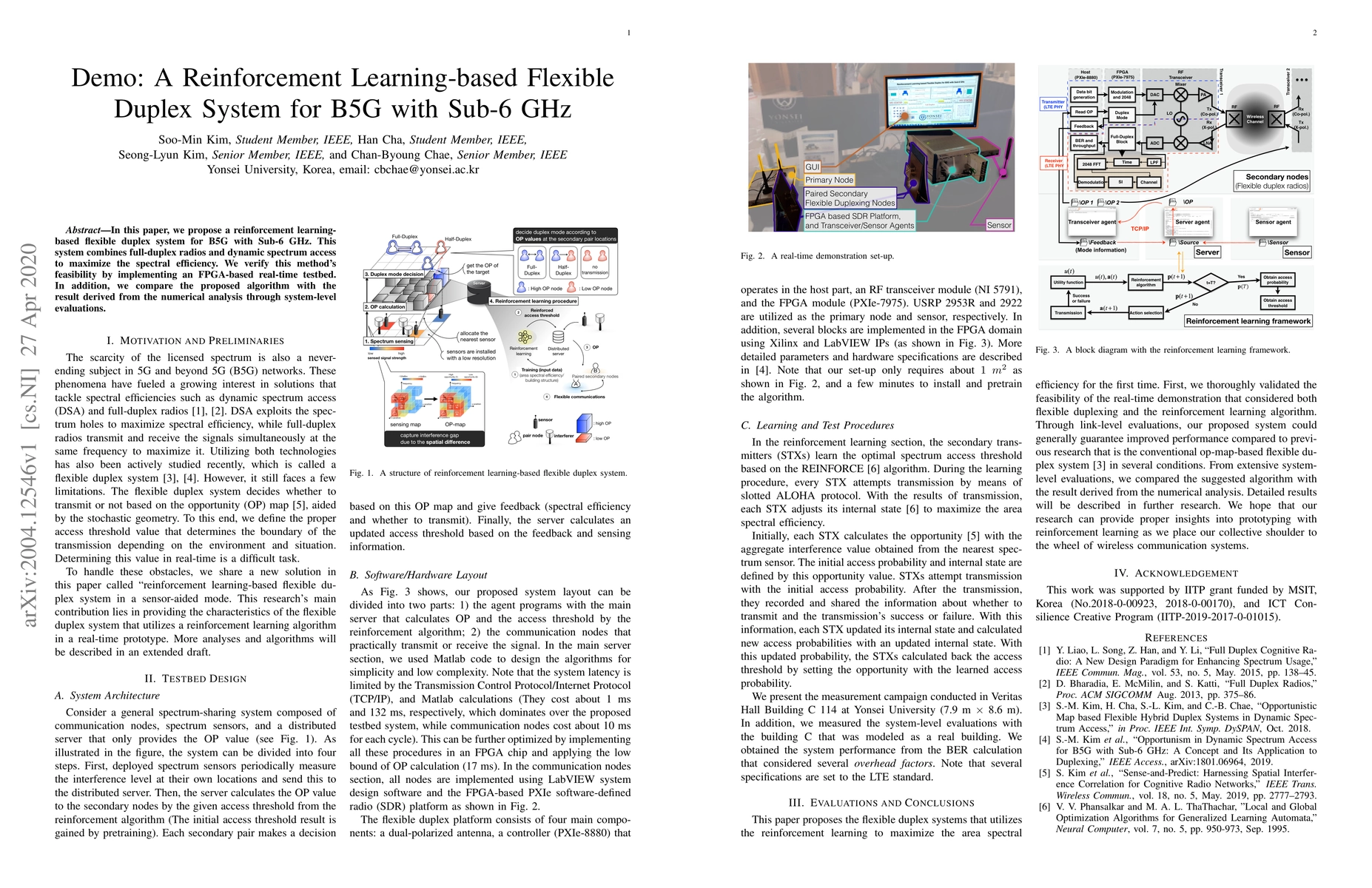 Thumbnail for Demo: A Reinforcement Learning-based Flexible Duplex System for B5G with
  Sub-6 GHz