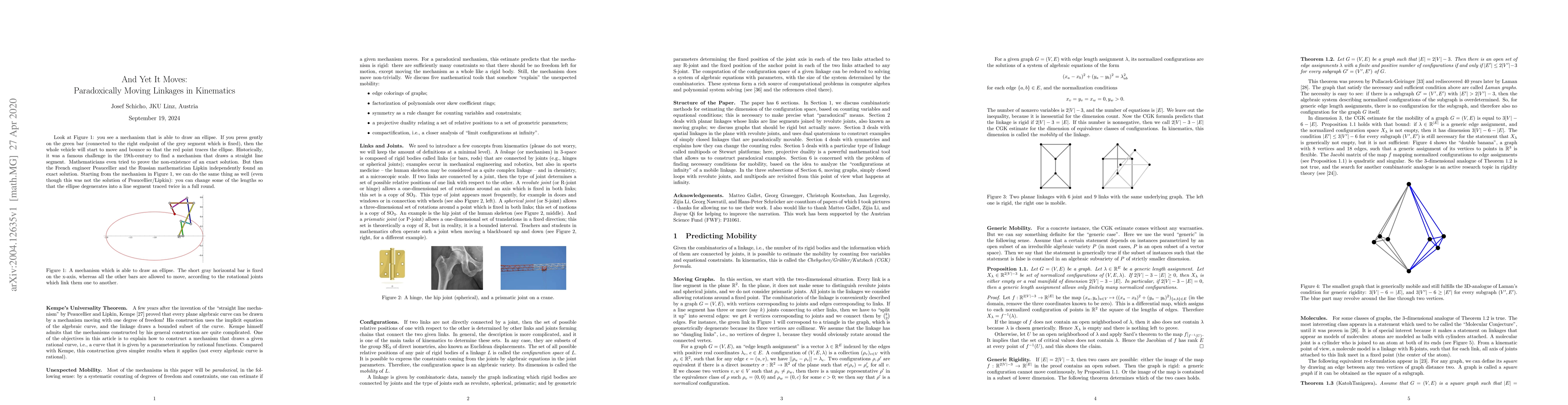 Thumbnail for And Yet It Moves: Paradoxically Moving Linkages in Kinematics