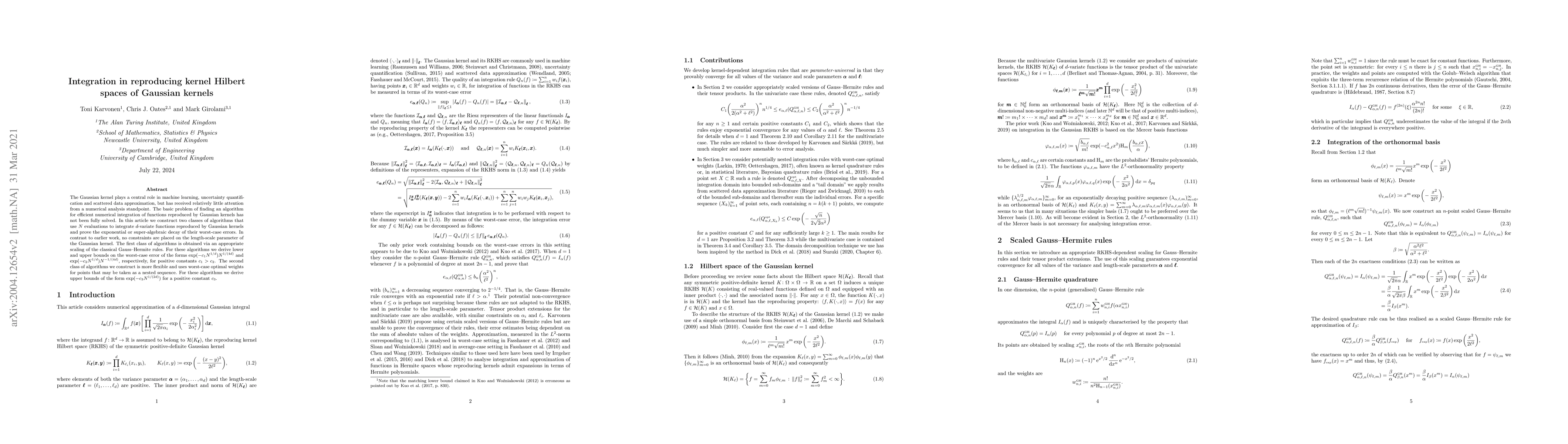 Thumbnail for Integration in reproducing kernel Hilbert spaces of Gaussian kernels