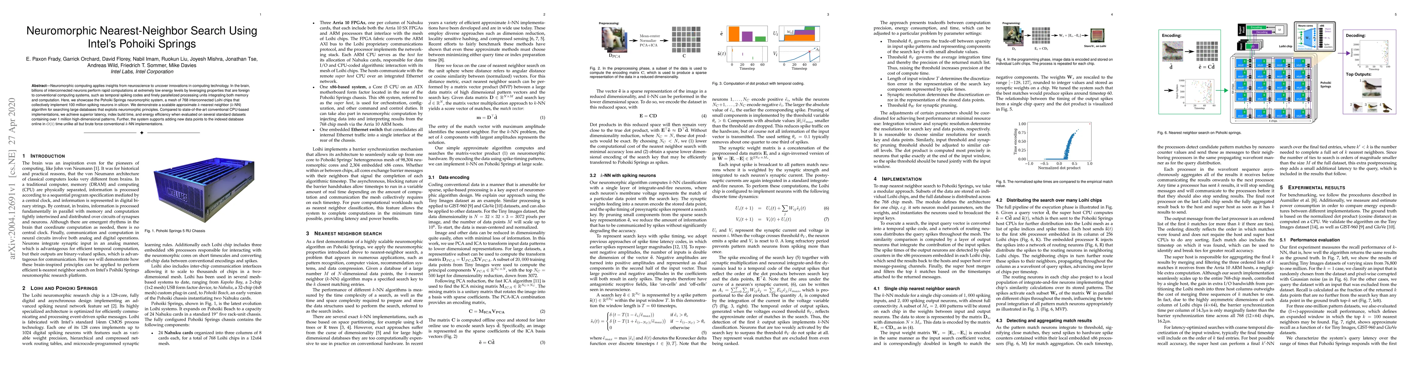 Thumbnail for Neuromorphic Nearest-Neighbor Search Using Intel's Pohoiki Springs