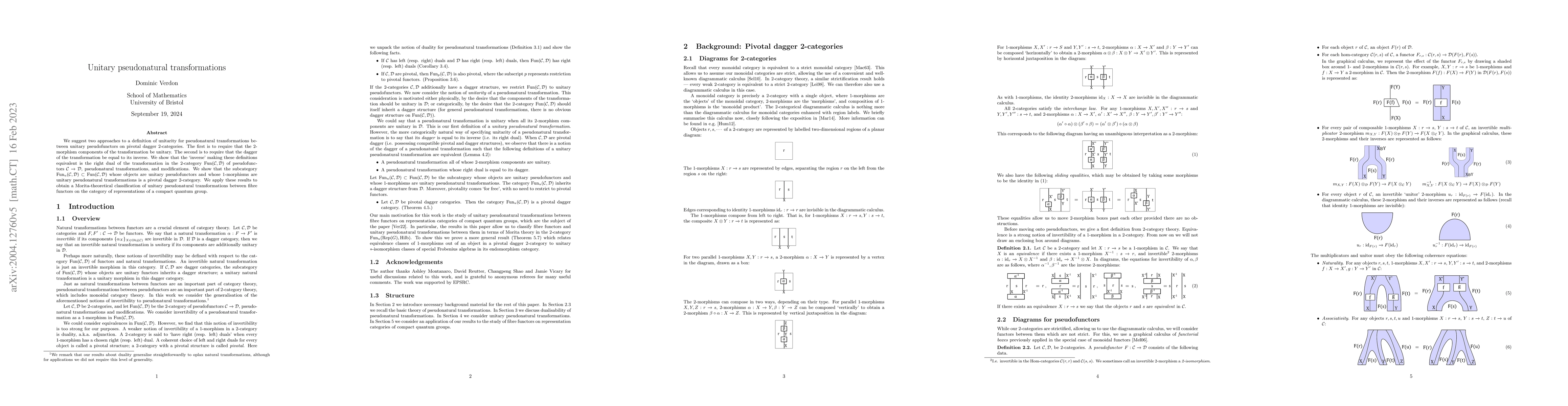 Thumbnail for Unitary pseudonatural transformations