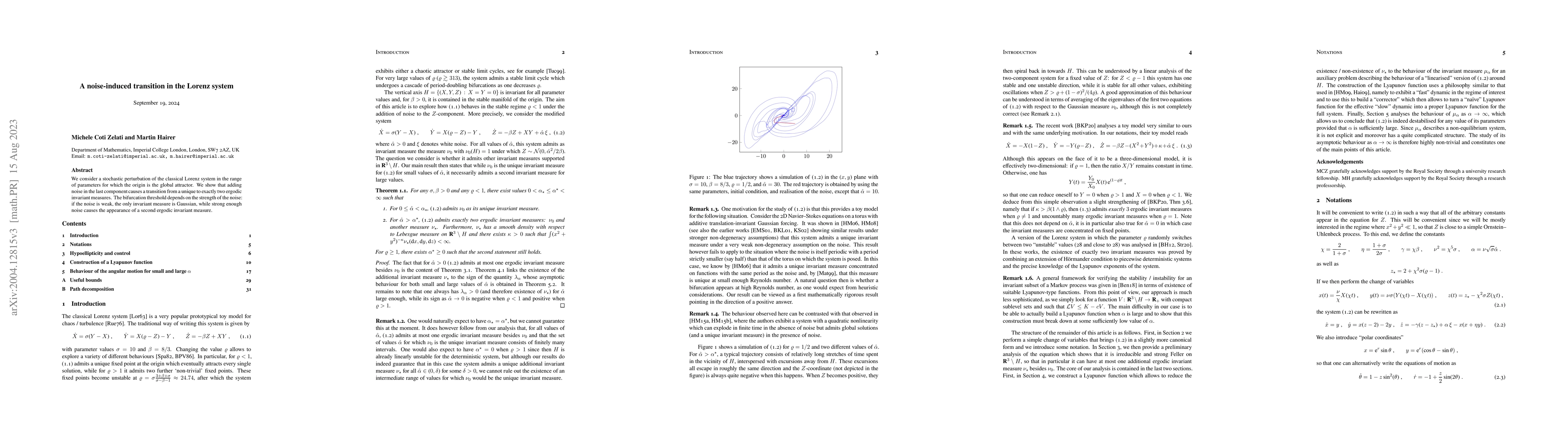 Thumbnail for A noise-induced transition in the Lorenz system