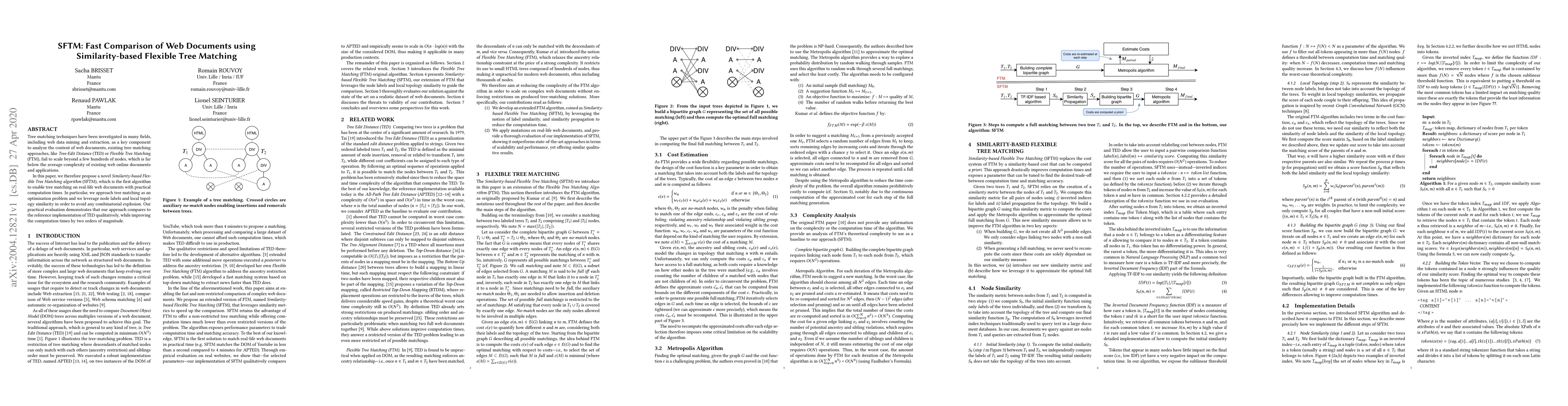Thumbnail for SFTM: Fast Comparison of Web Documents using Similarity-based Flexible
  Tree Matching