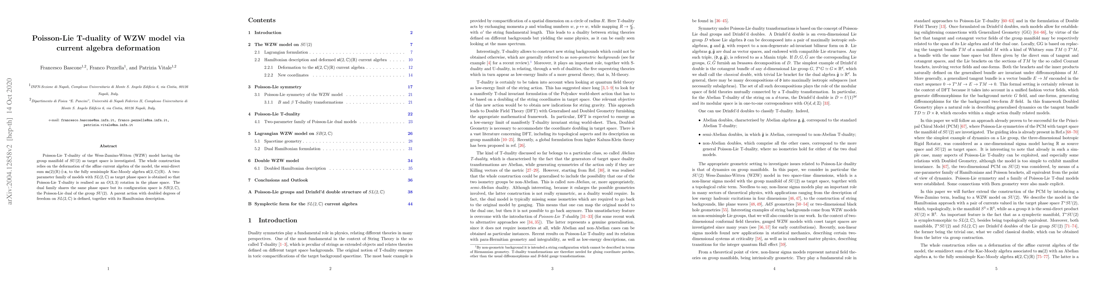 Thumbnail for Poisson-Lie T-Duality of WZW Model via Current Algebra Deformation