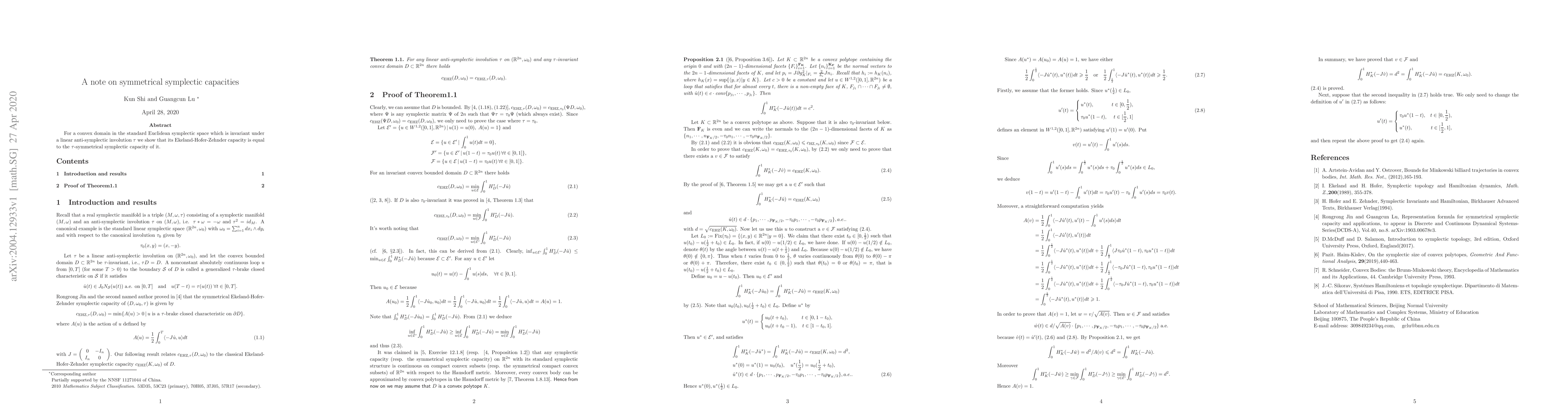 Thumbnail for A note on symmetrical symplectic capacities