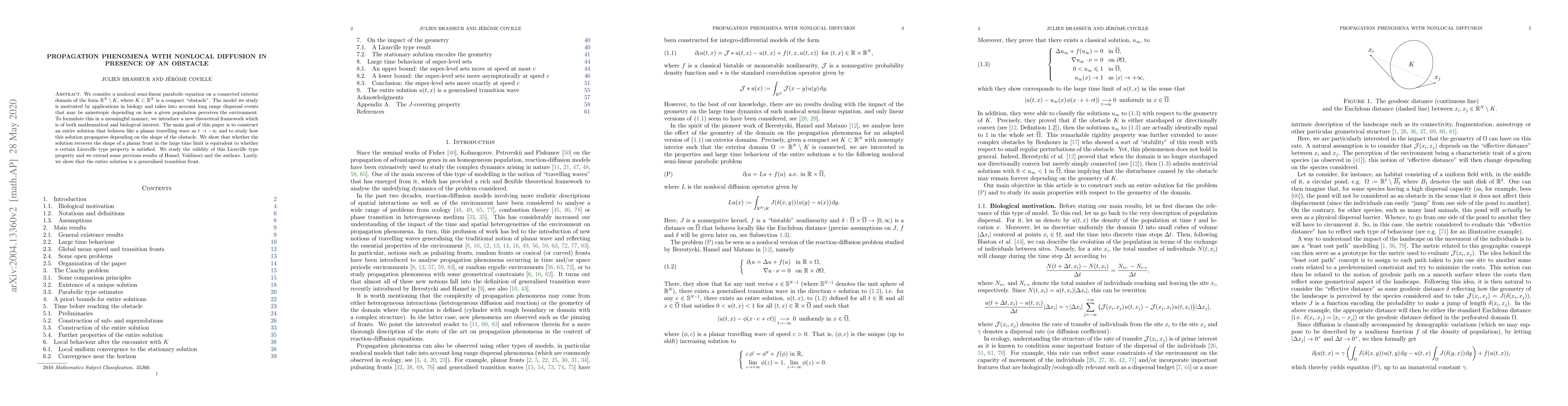 Thumbnail for Propagation phenomena with nonlocal diffusion in presence of an obstacle