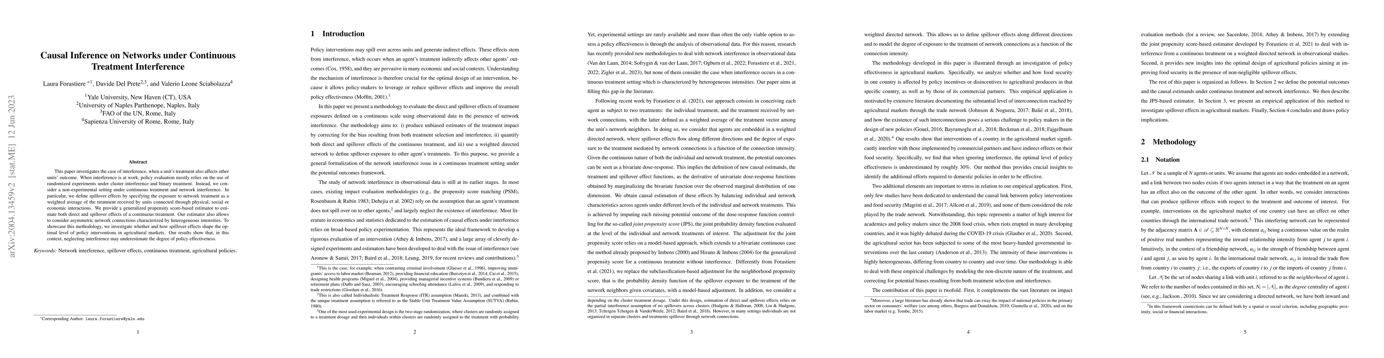 Thumbnail for Causal Inference on Networks under Continuous Treatment Interference