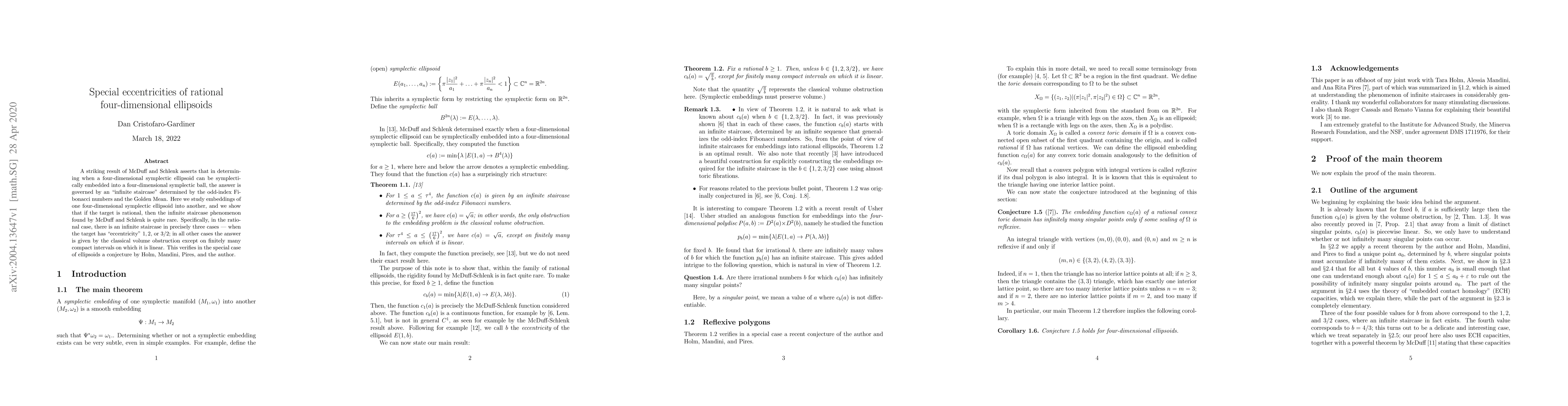 Thumbnail for Special eccentricities of rational four-dimensional ellipsoids